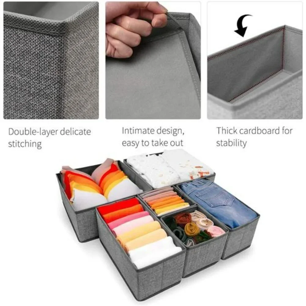 Drawer Organizers 12 Pack Closet Storage Bins for Clothes Socks Underwear